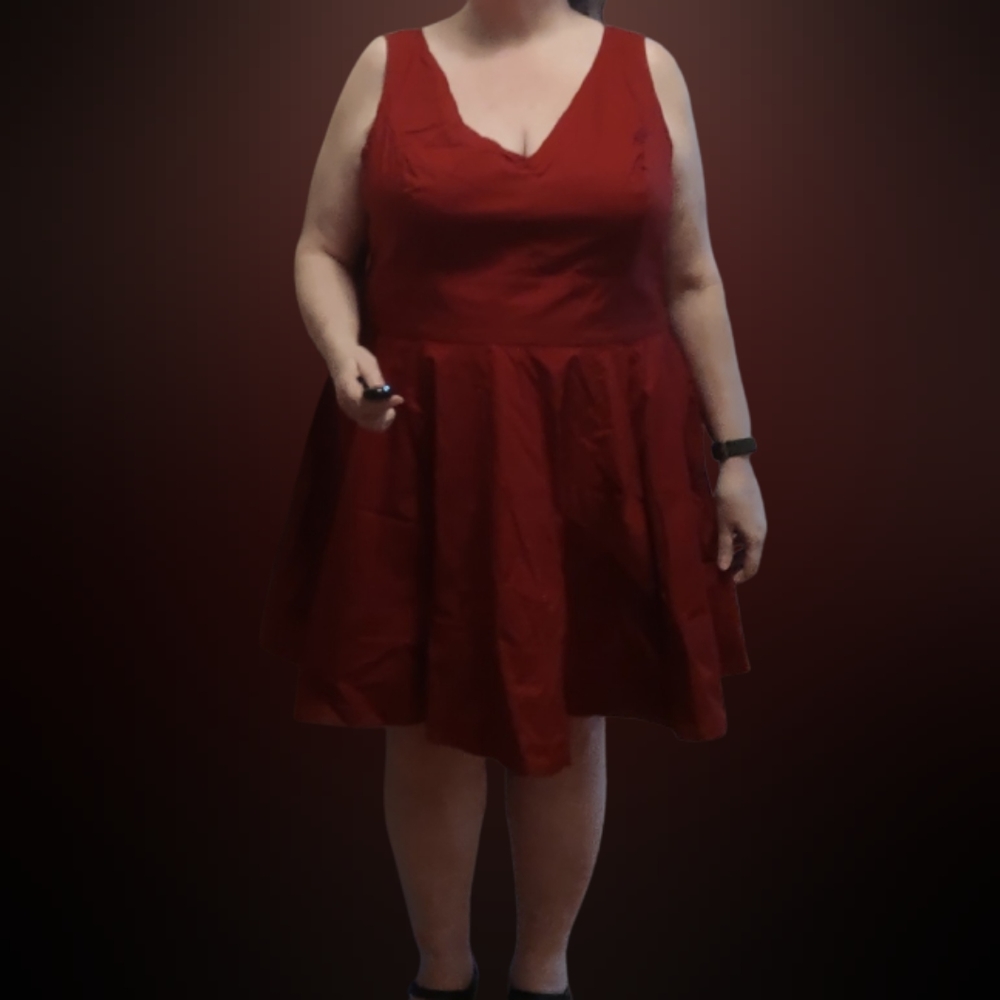 Eshakti NWOT red cotton short dress